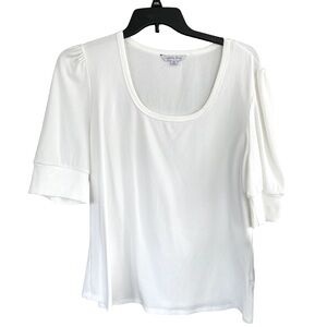 OPHELIA ROE white ribbed top, size 2X NWT